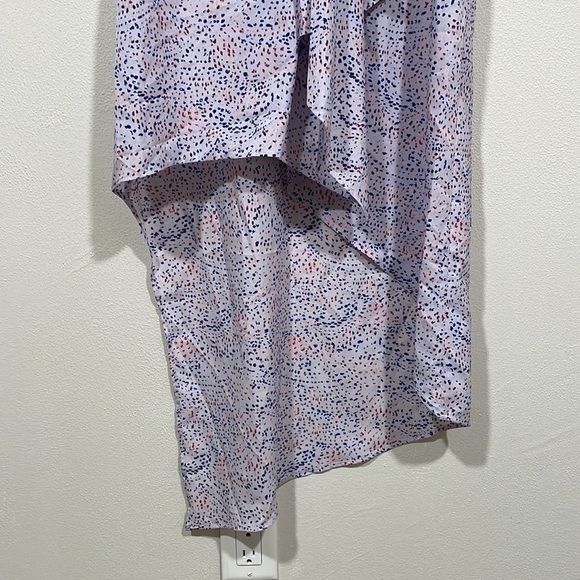 𝅺BCBGMAXAZRIA Tara Cascade Sheer Asymmetric Dress - Picture 3 of 7